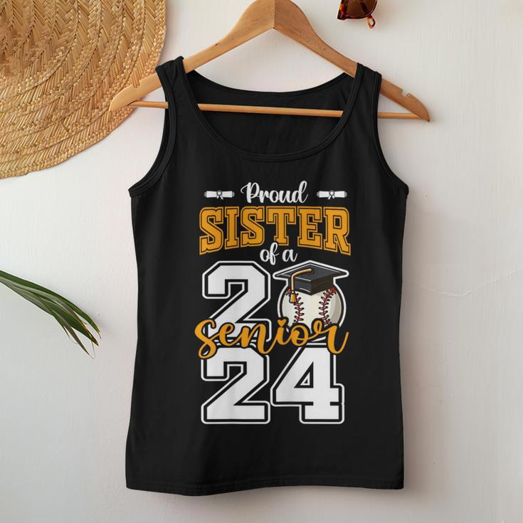 Proud Sister Of A 2024 Baseball Senior Graduation Sister Women Tank Top Unique Gifts