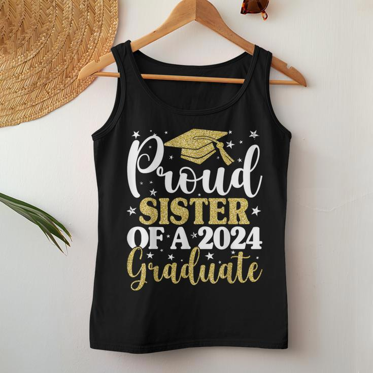 Proud Sister Of A 2024 Graduate Graduation Matching Family Women Tank Top Funny Gifts