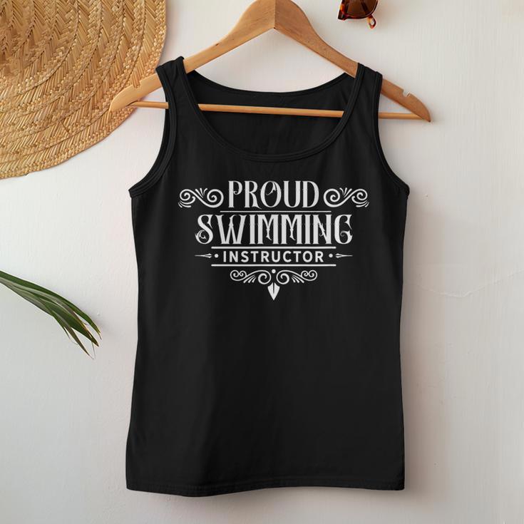 Proud Swimming Instructor Teacher Swim Swimmer Coach Women Tank Top Unique Gifts