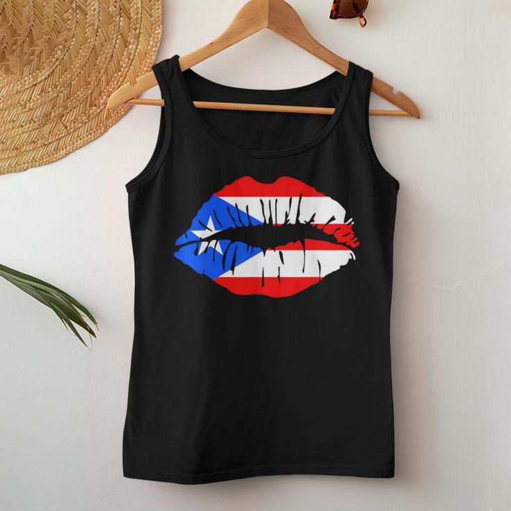 Puerto Rico Pride Girl Lips Boricua Flag Women Tank Top Unique Gifts