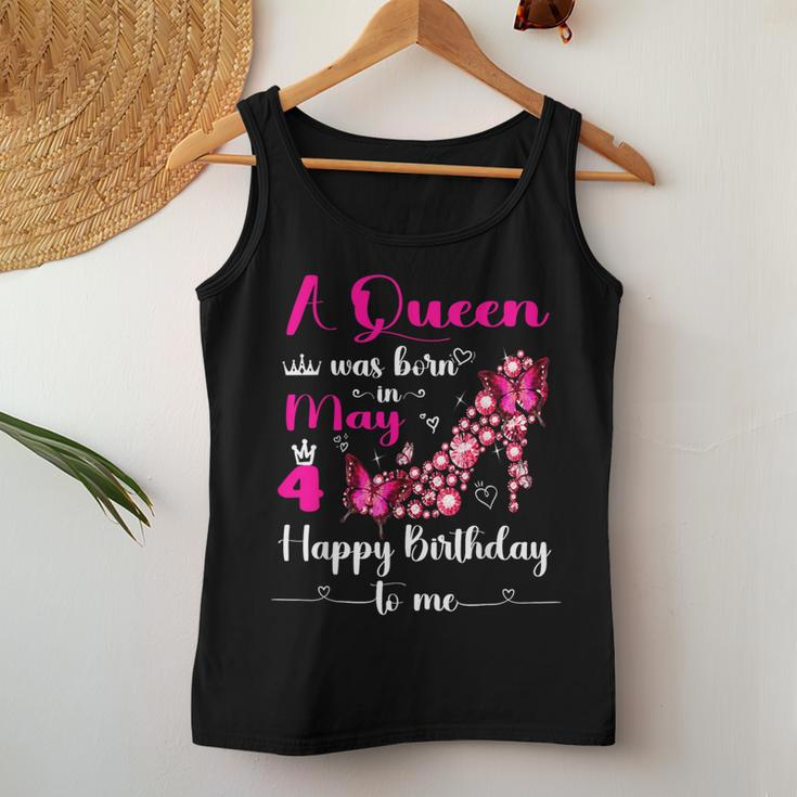 A Queen Was Born On May 4 4Th May Birthday Party Pink Women Tank Top Unique Gifts