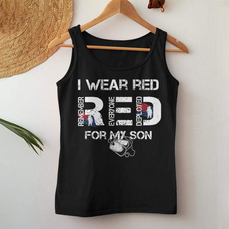 Red Friday Military Mom Women's I Wear Red For My Son Women Tank Top Unique Gifts