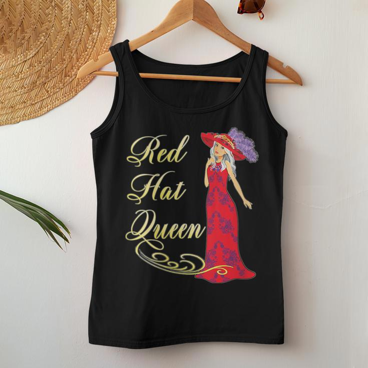 Red Hat Queen With Red Dress Women Tank Top Unique Gifts