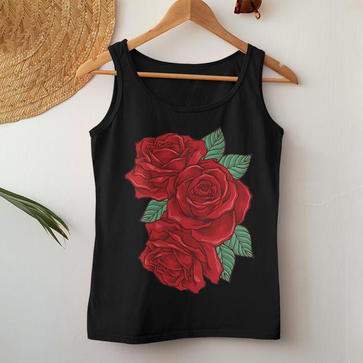 Red Rose Pocket Floral Print Bouquet For & Women Women Tank Top Unique Gifts