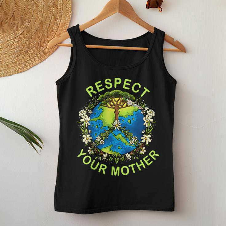 Respect Your Mother Earth Day Nature Goddess Flowers Women Tank Top Unique Gifts