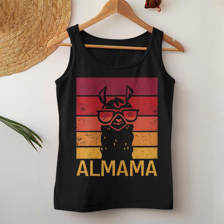 Retro Almama Muttertag Beste Mama Alpaka Tank Top Frauen Lustige Geschenke