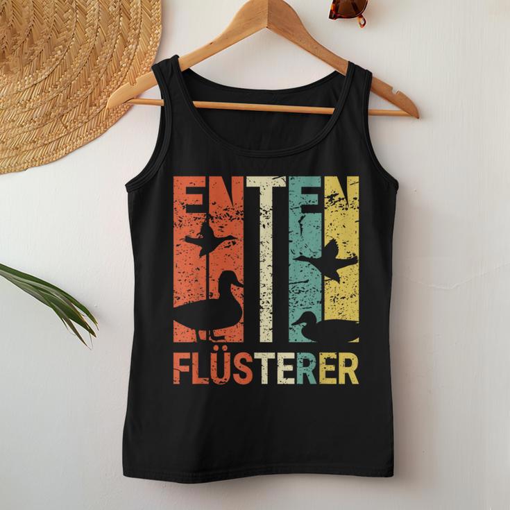 Retro Ducks Whispering Erpel Tank Top Frauen Lustige Geschenke