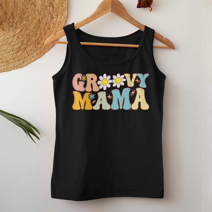 Retro Groovy Mama Daisy Flower Baby Shower For Mother's Day Women Tank Top Unique Gifts