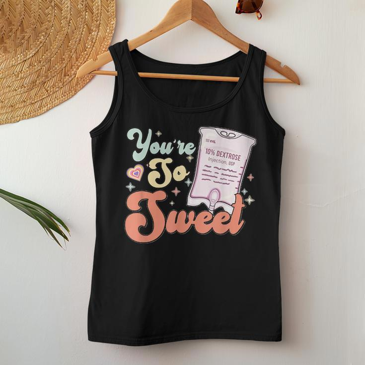 Retro Nurse Valentines Day D10w Icu Rn Er Ed You're So Sweet Women Tank Top Unique Gifts