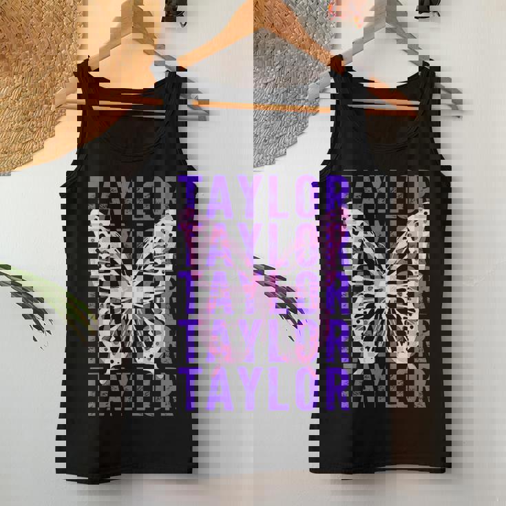 Retro Taylor First Name Personalized Groovy Birthday Girl Women Tank Top Unique Gifts