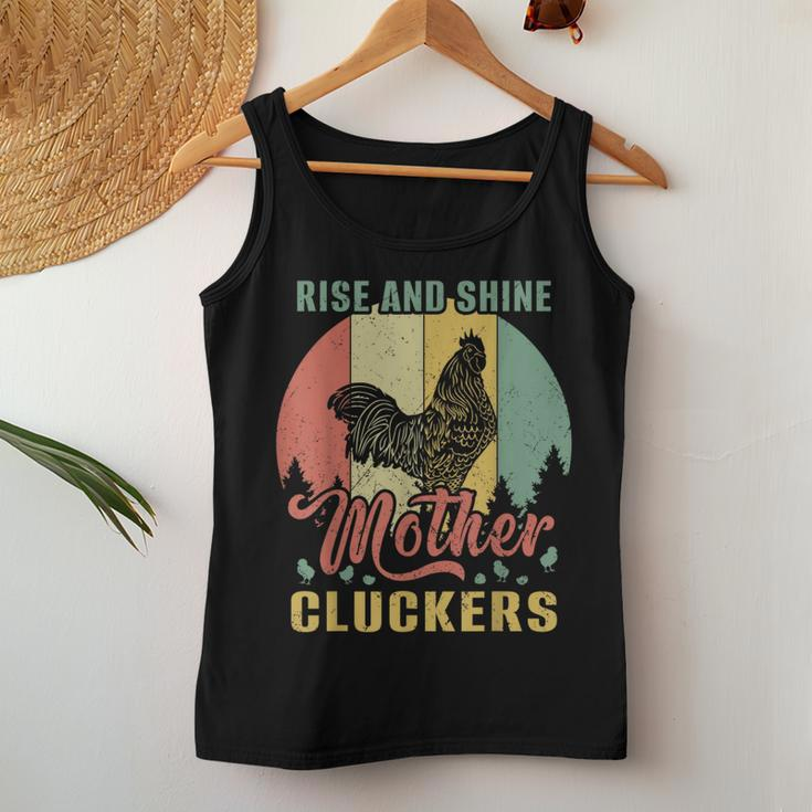 Rise And Shine Mother Cluckers Chicken Vintage Cool Women Tank Top Unique Gifts