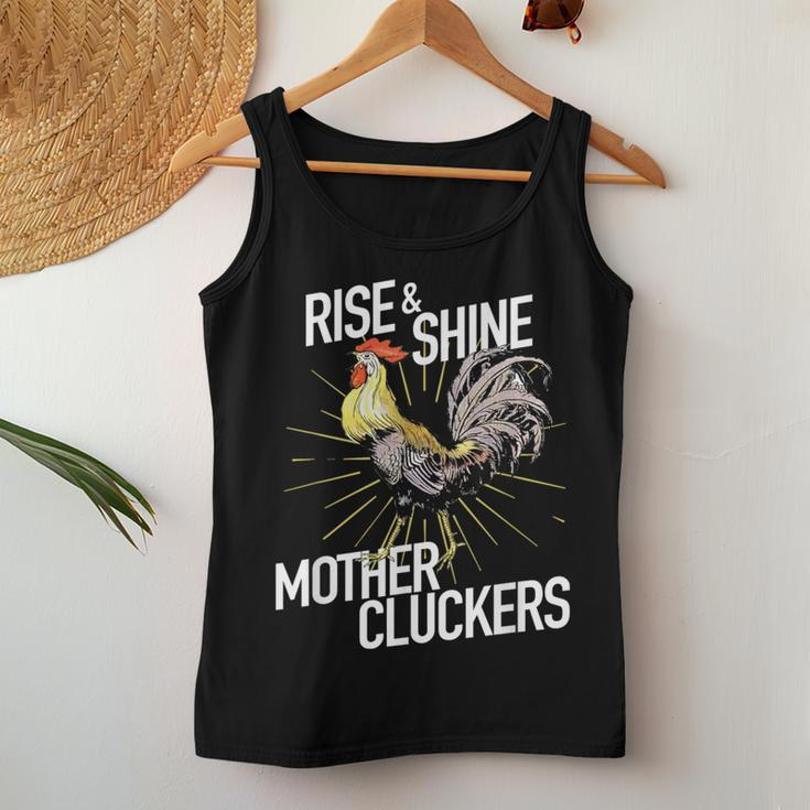 Rise And Shine Mother Cluckers Chicken Women Tank Top Unique Gifts