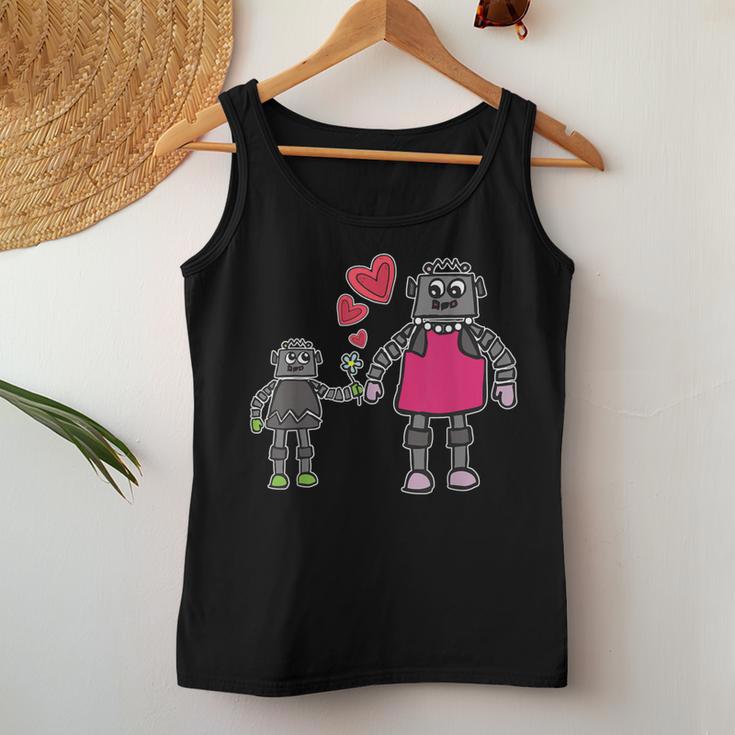 Robot Mom Mother And Son Love Women Tank Top Unique Gifts