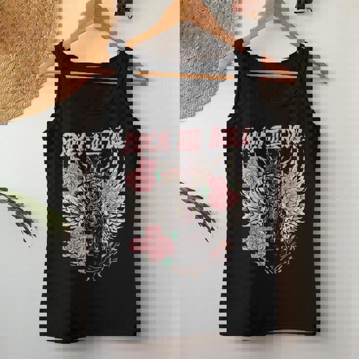Rock And Roll Guitar Vintage Rock Music Women Tank Top Personalized Gifts