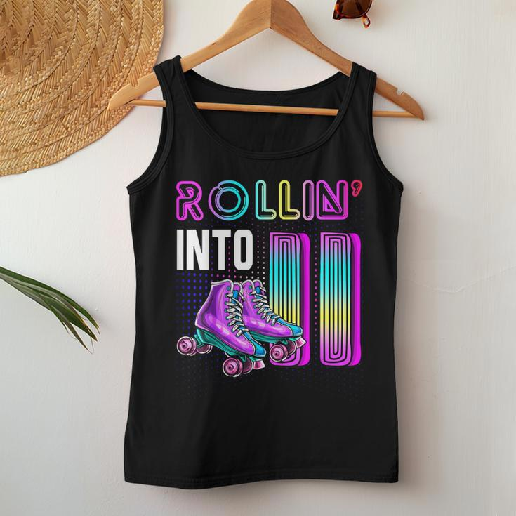 Rollin' Into 11 Roller Skating Rink 11Th Birthday Party Girl Women Tank Top Unique Gifts