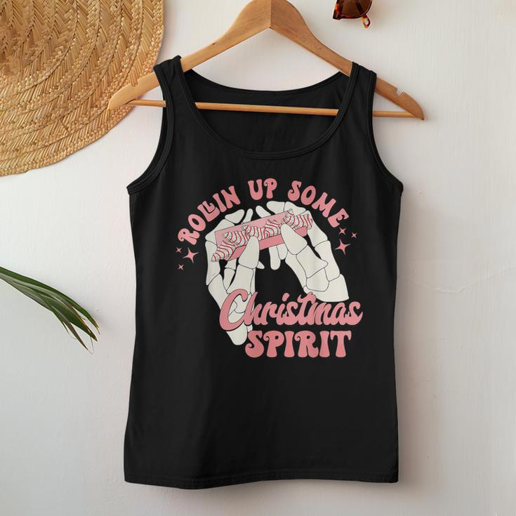 Rolling Up Some Christmas Spirit Xmas Tree Cakes Mens Women Tank Top Unique Gifts