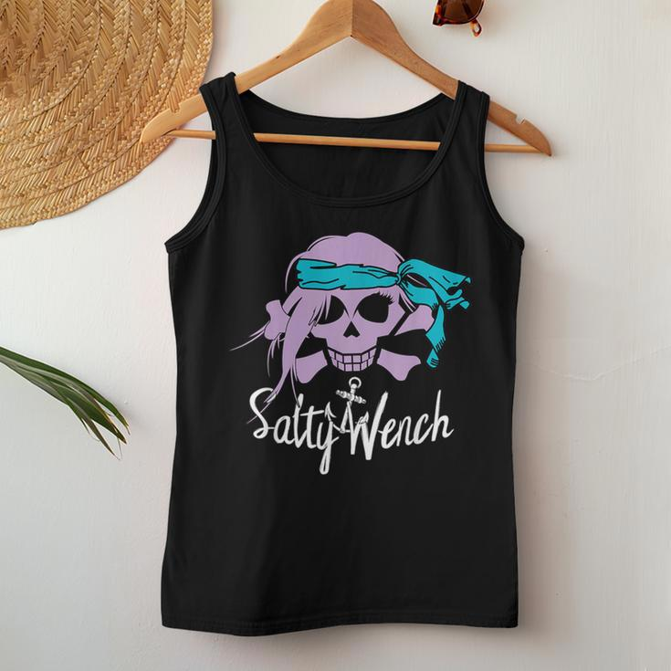 Salty WenchGirl Pirate Skull Crossbones Anchor Women Tank Top Unique Gifts