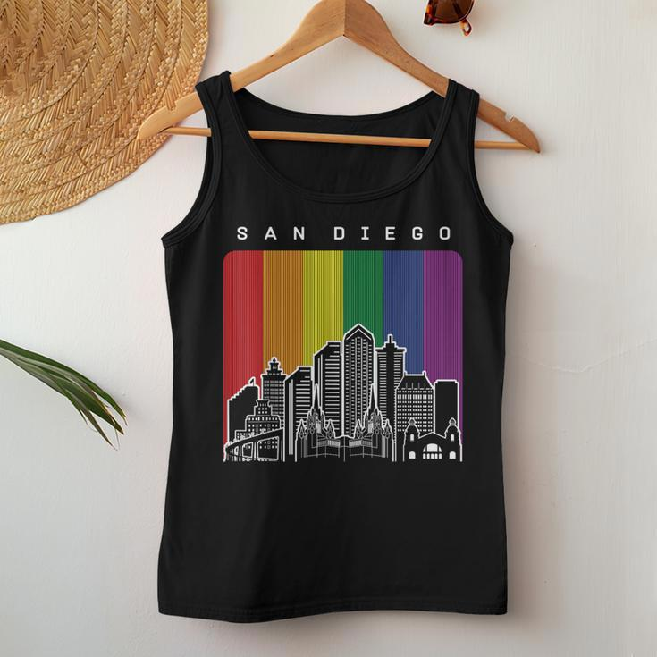 San Diego California Lgbt Pride Rainbow Flag Women Tank Top Unique Gifts