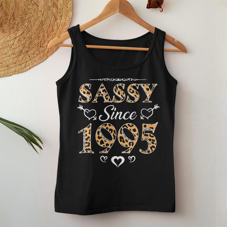 Sassy Since 1995 Leopard Girls Birthday Women Tank Top Unique Gifts