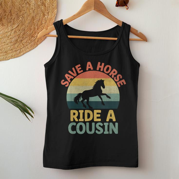 Save A Horse Ride A Cousin Cousins Family Reunion Women Tank Top Unique Gifts