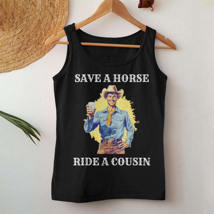 Save A Horse Ride A Cousin Women Tank Top Unique Gifts