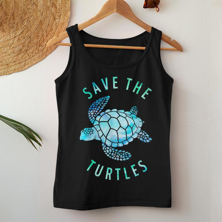 Save The Turtles Sea Turtle Tie Dye Ocean Wildlife Earth Day Women Tank Top Unique Gifts