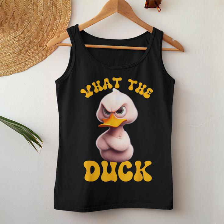Saying What-The-Duck Duck Friends Women Tank Top Funny Gifts