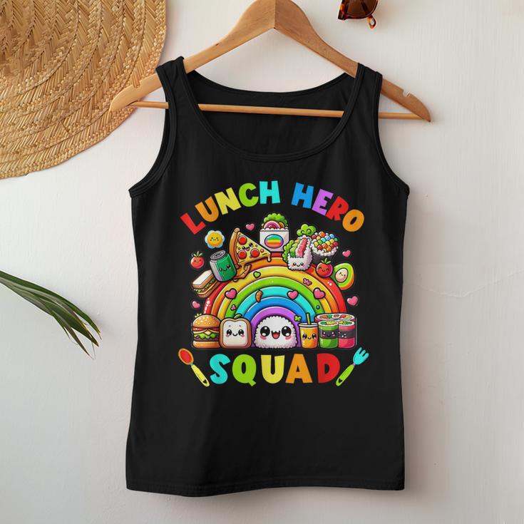 School Lunch Lady Squad A Food Team Rainbow Lunch Hero Squad Women Tank Top Unique Gifts