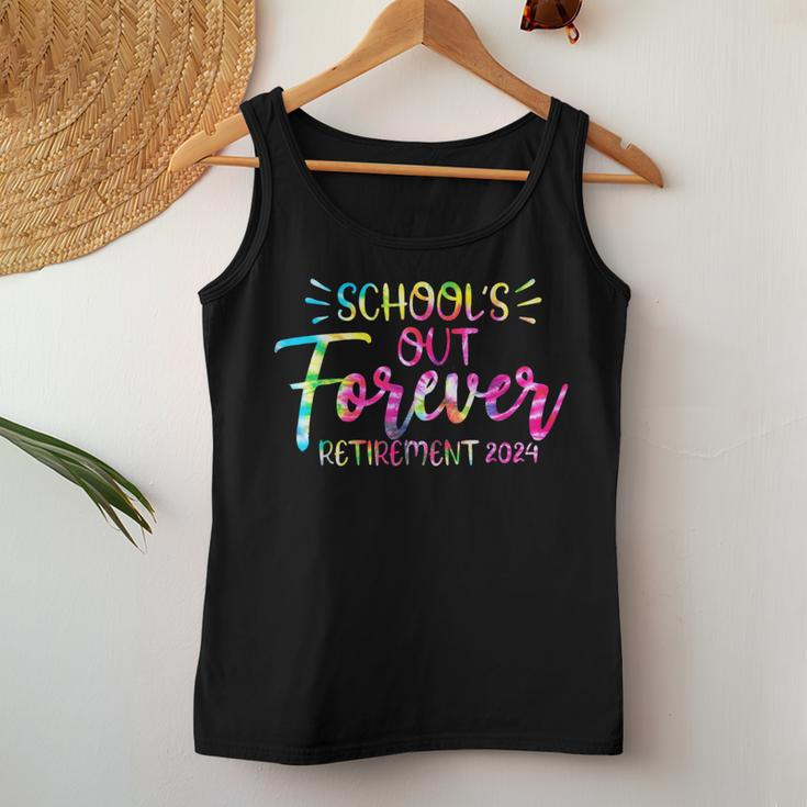 Schools Out Forever Teacher Retirement 2024 Women Tank Top Funny Gifts