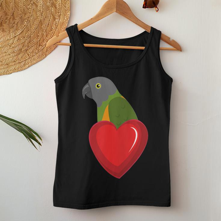 Senegal African Parrot Heart Pocket Women Tank Top Unique Gifts