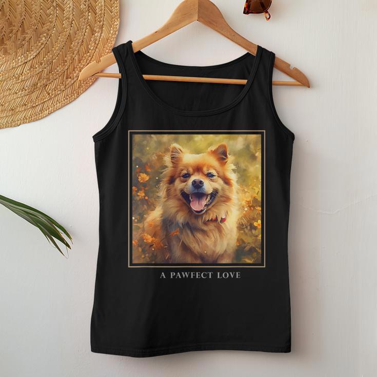 Shiranian Hund Garten Blumen Malerei Haustier Mama Papa Tank Top Frauen Lustige Geschenke