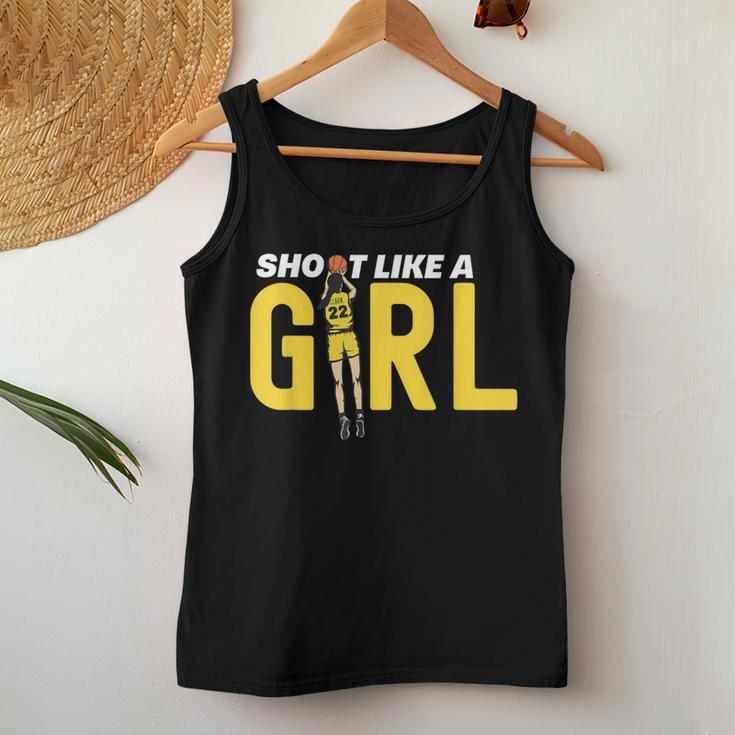 Shoot Like A Girl Basketball Girl Basketball Fan 22 Women Tank Top Unique Gifts