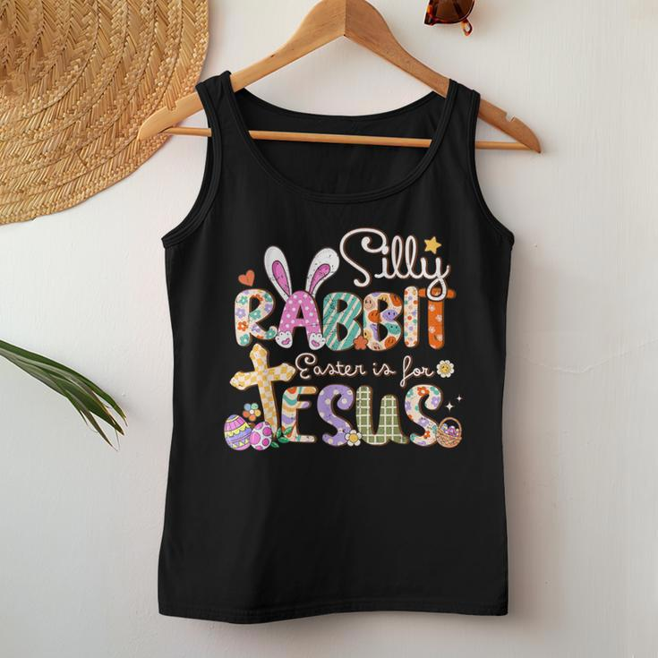 Silly Rabbit Easter Is For Jesus Cute Bunny Christian Faith Women Tank Top Unique Gifts