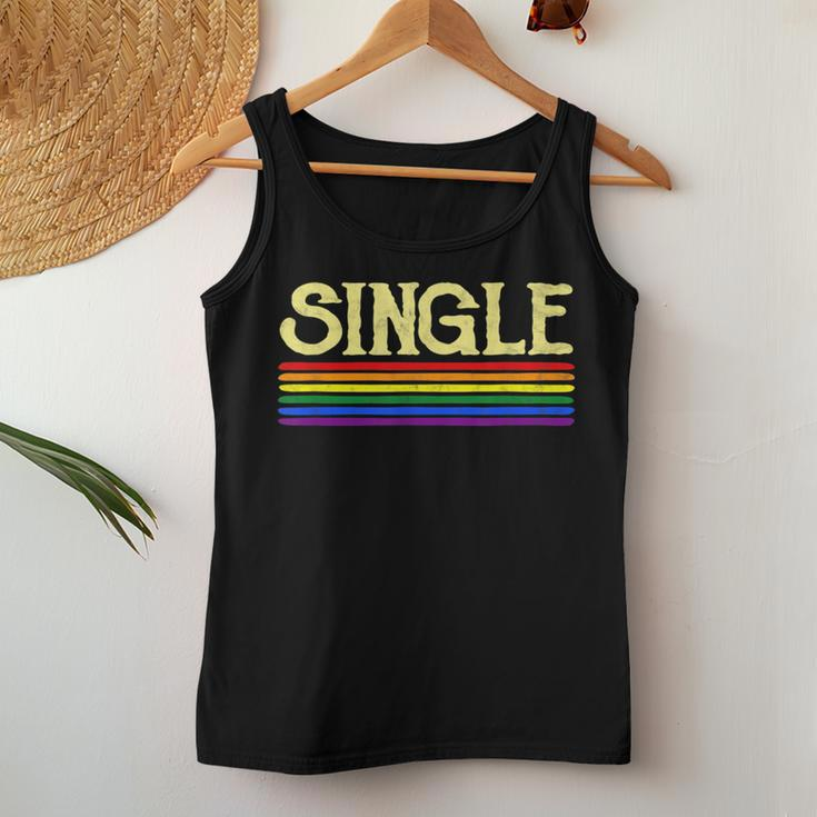 Single Gay Pride Lgbt Lesbian World Parade Rainbow Stripe Women Tank Top Unique Gifts