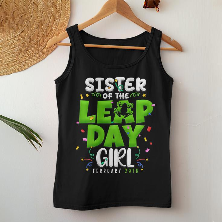 Sister Of The Leap Day Girl February 29Th Birthday Leap Year Women Tank Top Personalized Gifts