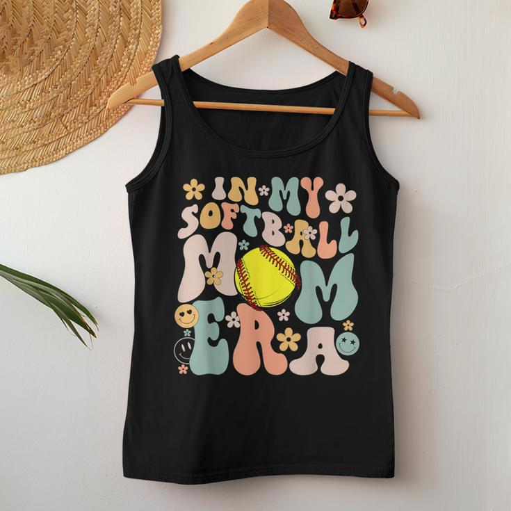 In My Softball Mom Era Mom Groovy Life Game Day Vibes Mama Women Tank Top Funny Gifts