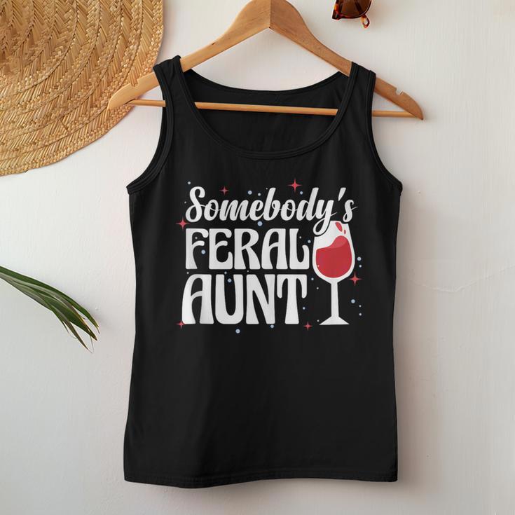 Somebody's Feral Aunt Auntie Birthday Christmas Women Tank Top Unique Gifts