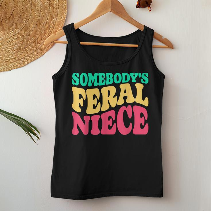 Somebody's Feral Niece Favorite Aunt Matching Birthday Girl Women Tank Top Unique Gifts