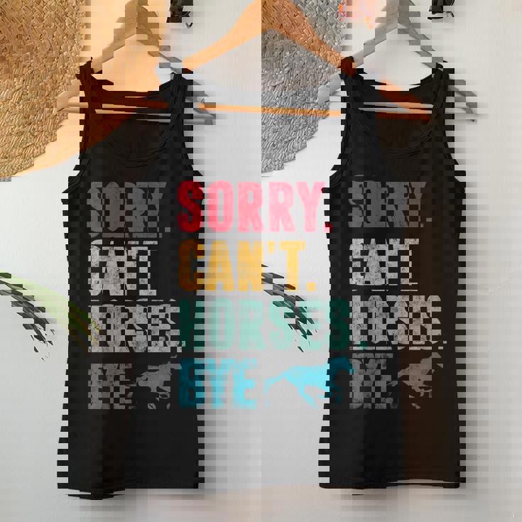 Sorry Can't Horses Bye Vintage Horse Riding Girls Women Tank Top Personalized Gifts