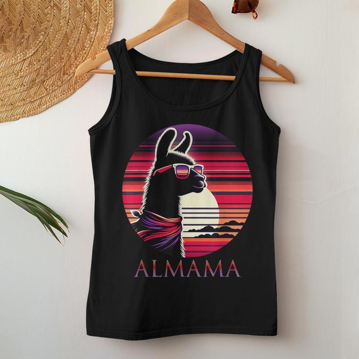 Stolze Alpaka Mama Almama Fan Liebhaberin Mama Frische Mama Tank Top Frauen Lustige Geschenke