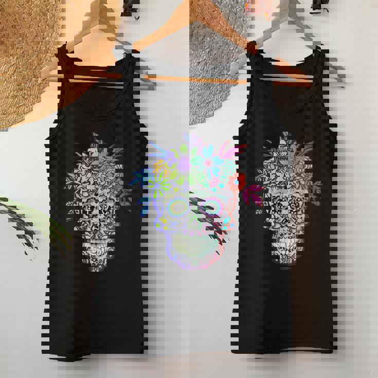 Sugar Skull Dia De Los Muertos Day Of The Dead Woman Women Tank Top Personalized Gifts