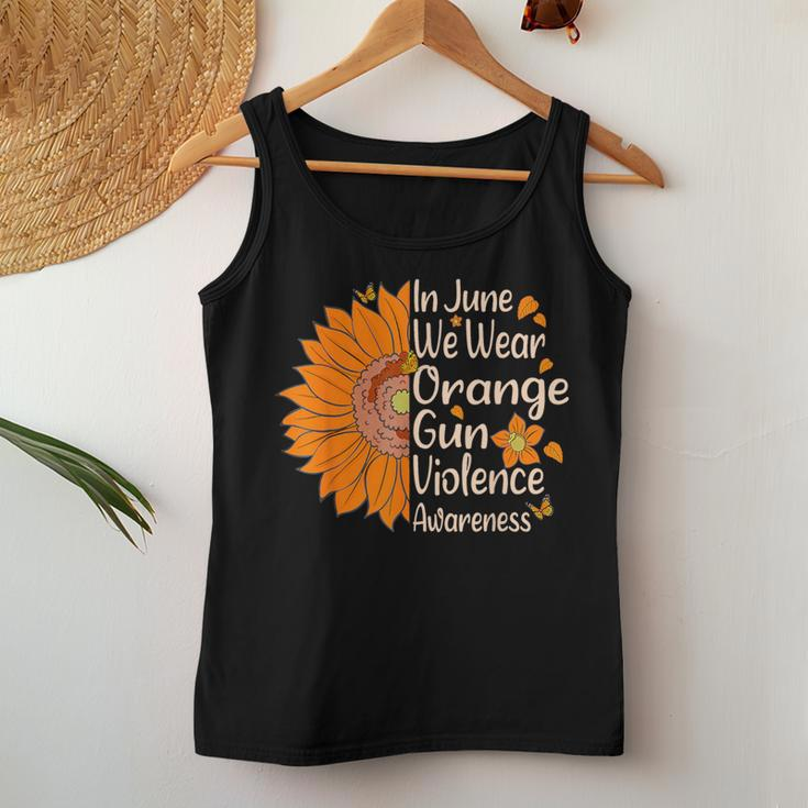 Sunflower In June We Wear Orange Gun Violence Awareness Day Women Tank Top Unique Gifts