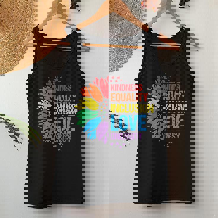 Sunflower Kindness Equality Inclusion Diversity Love Women Tank Top Unique Gifts