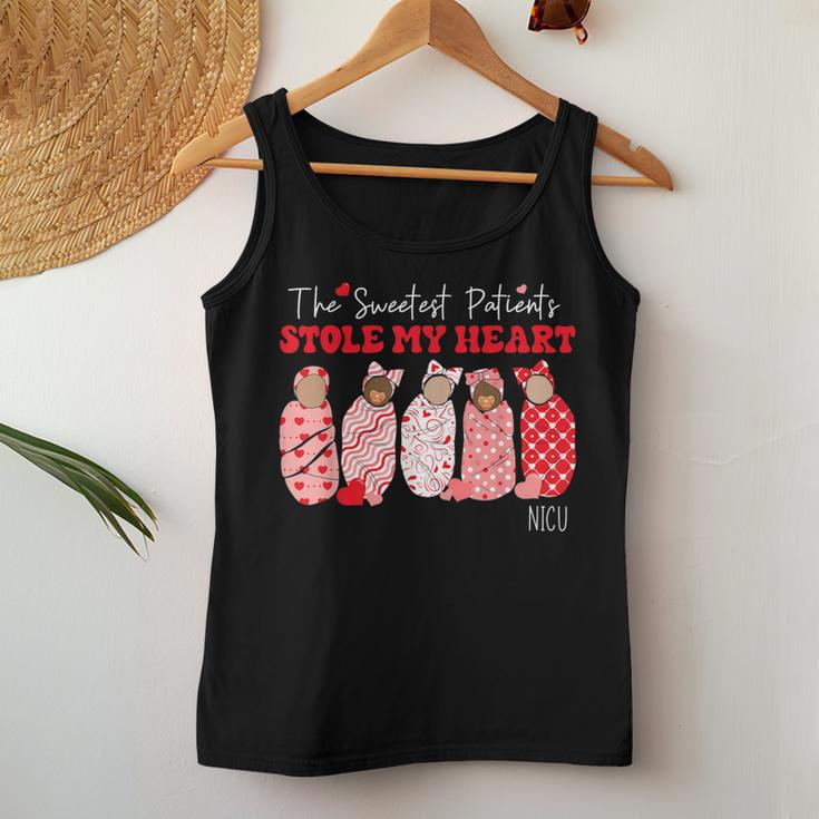 The Sweetest Patients Stole My Heart Nicu Nurse Valentine Women Tank Top Funny Gifts