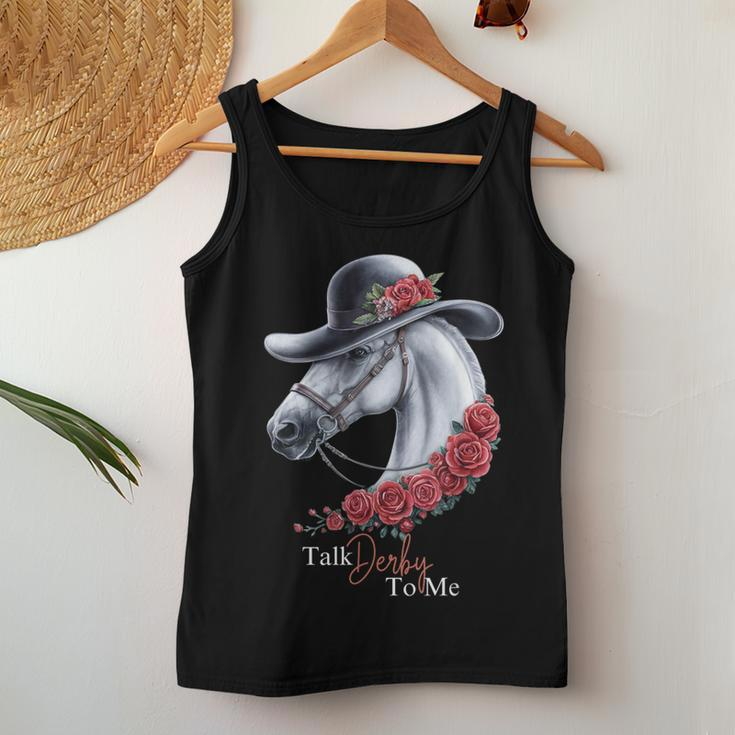 Talk Derby To Me Horse Racing Lover Derby Day Women Tank Top Funny Gifts