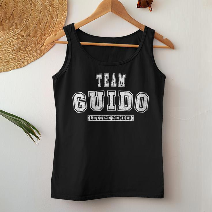 Team Guido Lifetime Member Family Last Name Women Tank Top Funny Gifts