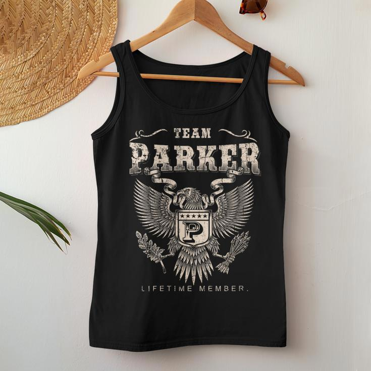 Team Parker Family Name Lifetime Member Women Tank Top Funny Gifts