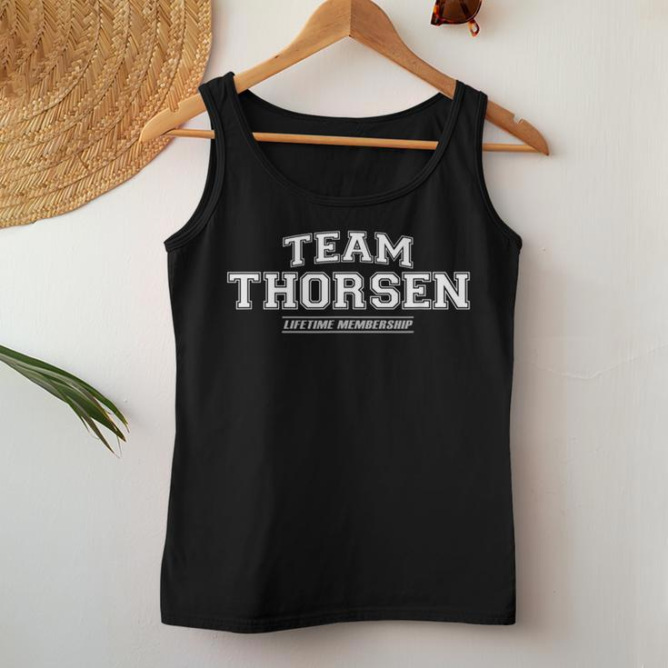 Team Thorsen Proud Family Surname Last Name Women Tank Top Funny Gifts