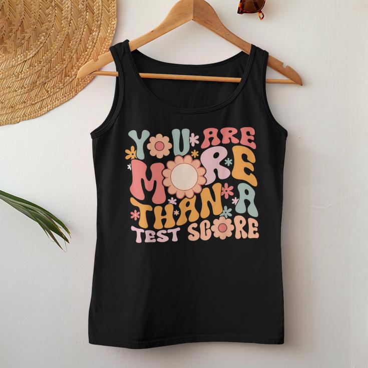 You Are More Than A Test Score Teacher Testing Day Groovy Women Tank Top Unique Gifts