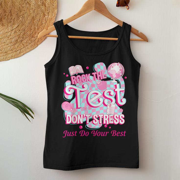 Testing Day Rock The Test Motivational For Teacher Student Women Tank Top Funny Gifts